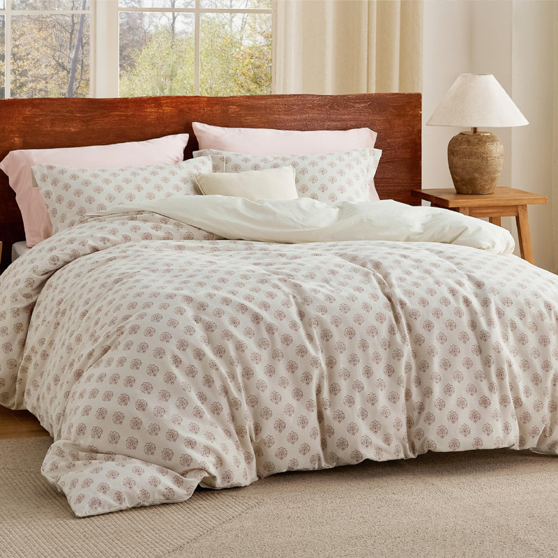 Bows Textured Duvet Cover Set Single main image 0